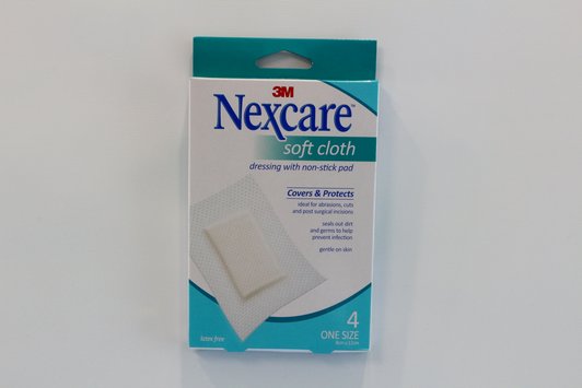 Nexcare™ Soft Cloth dressing with non-stick pad, 4's 8cmx12cm
